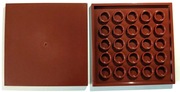 LEGO 1 x 10202 płytka gładka 6x6 - brązowy (reddish)