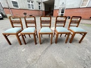 Krzesła art deco 5szt po renowacji politura orzech