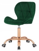 Krzesło obrotowe VASTO OFFICE VELVET FOREST GREEN ROSE GOLD