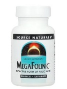 Kwas folinowy MEGAFOLINIC 120 tabletek 800mcg Folinic acid wit. B9
