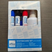 ZESTAW DO PISANIA PO BIAŁEJ TABLICY MARKERY GĄBKA I PŁYN DO ZMAZYWANIA