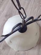 Lampa wisząca stare złoto szklana