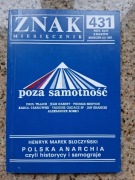Znak miesięcznik nr 431 (4/1991) Samotność (Tillich, Merton i in); Anarchia
