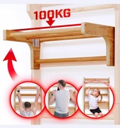 DREWNIANY DRĄŻEK GIMNASTYCZNY DO PODCIĄGANIA