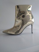 BALENCIAGA luksusowe złote botki szpilki skóra naturalna roz. 37 / 38