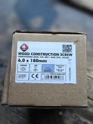 Wkręty ciesielskie 6x180 do drewna - 100szt