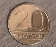 Moneta obiegowa 20ZŁ z 1989R