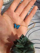 Damski Naszyjnik z niebieskim motylem