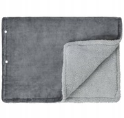 Koc elektryczny grzewczy szary 160x130cm dwustronny 4 tryby medisana HB 677