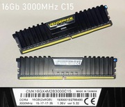 CORSAIR VENGEANCE LPX 16Gb 3000MHZ C15