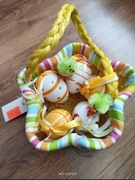 Ozdoba wielkanocna, koszyk z jajkami