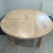 Stół okrągły dębowy rozkładany 