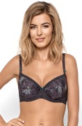 NIPPLEX Luciana biustonosz push-up 75D grafitowy