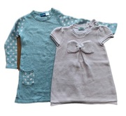 DZIEWCZYNKA 2 sukienki sweterkowe -rozm 86/92cm