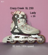 Rolki Crazy Creek - prawie nowe - dla kobiet, rozmiar 39 /25,5 cm [R11]