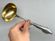 Srebrna chochla JAL Niemcy vintage antyk 60g srebro 800 łyżka z inicjałem