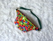 Nowa nerka owoce leśne torebka hipbag truskawki jagody maliny handmade