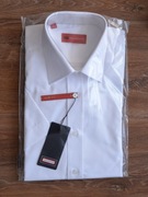 Koszula Willsoor M 39/40 Slim Fit Biała Krótki Rękaw 