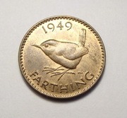 Wielka Brytania farthing 1949 PIĘKNA!