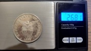 Dollar Peso  dolar 1903 S idealny z USA Filipiny. Rzadki. Srebro 26,8g 