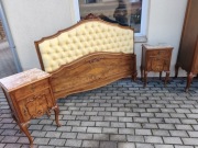 Sypialnia łóżko 2 szafki toaletka komoda z lustrem szafa pufka krzesła 