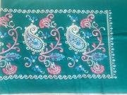 Wełniany zielony szal - 100 %wełny