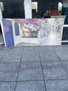 Obraz uliczka Grecja 240x110 na płótnie