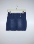 Niebieska jeansowa spódnica mini vintage lata 90 punk rock XXS/XS