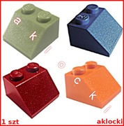 LEGO 3039 SKOS 45 2x2 ciemny czerwony, niebieski oliwkowy pomarańczowy 