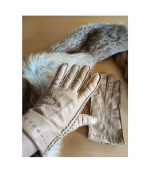 męskie damskie rękawiczki rękawice skórkowe skórzane ze skóry kamel