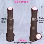 DUŻE SILIKONOWE DILDO PENIS KONIA Z JĄDRAMI, SILIKON DWUWARSTWOWY