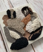 obraz punch needle boho floral natural