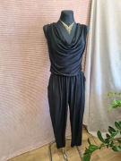 Elastyczny czarny letni kombinezon nogawki 7/8 r. L/XL 40/42