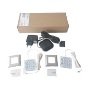 Oświetlenie podszafkowe Do półek Lampki 2x LED SQUERE2S Włącznik Zasilacz