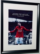 Plakat Cristiano Ronaldo Manchester United w ramce pilka nozna