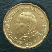 WATYKAN  2005 20 CENTÓW UNC !!!!!!!!!!