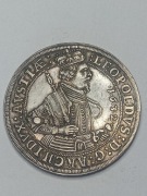 Moneta 1 talar z 1632r. Hall-Leopold V, PIĘKNY,RZADKI,połysk,patyna,stan:1+