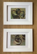 Zestaw dwóch ręcznie malowanych obrazków,do kuchni