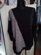 Bluzka bawełniana krata lampas wieksza 