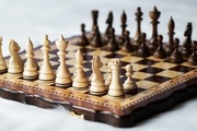 Chess Set With Board,Wooden, Handmade 50x50cm