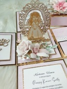 Elegancki Exploding box PREMIUM na Komunię Świętą, Pamiątka Komunii 