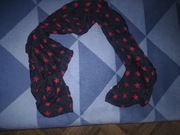 Szalik damski czarny w gwiazdki 