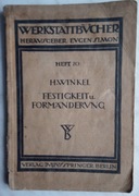 MECHANIKA - ZMIANA SIŁY I KSZTAŁTU  NR 20 - H. WINKEL - 1925