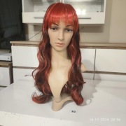 Śliczna czerwona peruka syntetyczna 