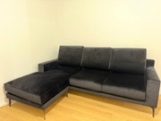 Narożnik welurowy czarny – nowoczesny i elegancki