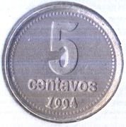 ARGENTYNA 5 centavos 1994, KM# 109a, AU