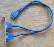 kabel złącze usb 3 x2 śledź do obudowy