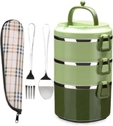 Pudełko na lunch ze stali nierdzewnej 3 warstwowe