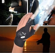 Para Rękawic z LED, Oddychające –Zasilane na baterie.Łatwe w użyciu 