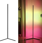 lampa podłogowa LED do salonu, 140 cm, narożna lampa podłogowa RGB